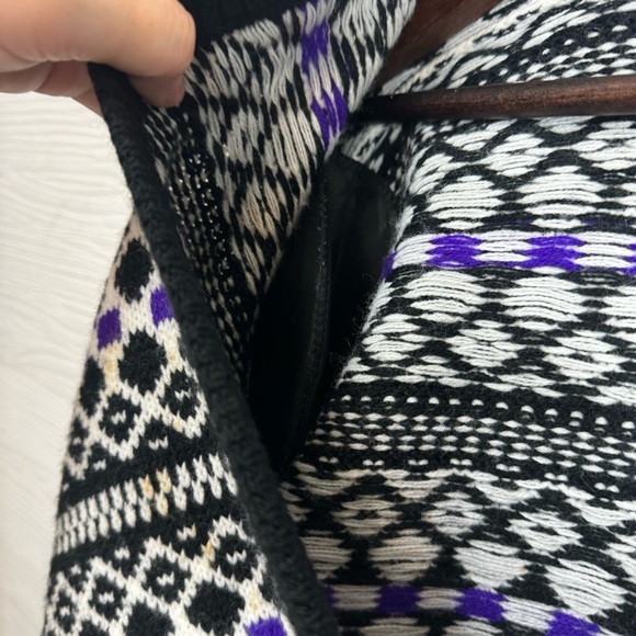 Vintage Knit Knit Black Purple White Cardigan Knit Halloween Fall Grandpa - Picture 12 of 12